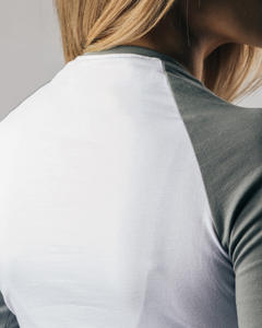 Camiseta de Manga 3/4 Personalizada para Mujer, Cuello Redondo, 100% Algodón, Transpirable, Informal de Negocios, Corte Ajustado, para Trabajo - Product Image 5