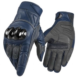 Guantes de Motociclismo de Cuero para Hombre, Protección de Nudillos de Fibra de Carbono, Guantes de Motociclista con Pantalla Táctil, Tendencia en EE. UU. - Product Image 1