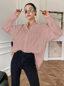 Camisa Larga Oversize Personalizada para Mujer, Estilo Occidental, Holgada, Informal, Fabricante y Proveedor OEM - Product Image 3