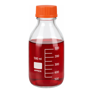 ขวดแก้วโซดาไลม์แบบมีขีดบอกปริมาตร SciLab GL45 พร้อมฝาเกลียวสำหรับจัดเก็บและขนส่ง - Product Image 3