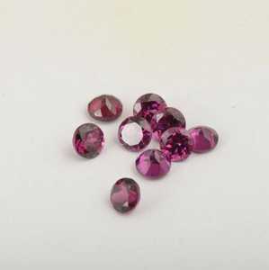 Pierre de grenat rhodolite violette naturelle, taille brillant ronde facettée, grenat pur sans défaut, pierres précieuses en vrac pour la création de bijoux exclusifs - Product Image 2