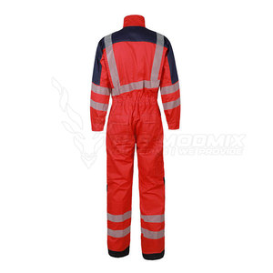 Combinaison de travail de sécurité pour hommes, résistante aux intempéries, respirante, à séchage rapide, en polyester, réfléchissante, haute visibilité - Product Image 3