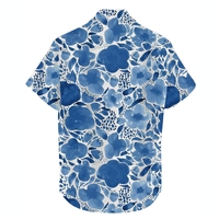 Chemise de style côtier pour homme, imprimée sur mesure, vêtements de resort haut de gamme, collection de vêtements de voyage légers pour l'été, chemises de plage