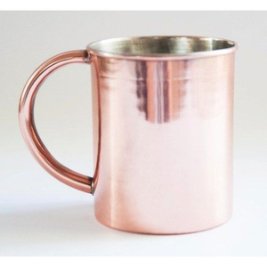 Taza de cerveza de cobre pulido artesanal de alta calidad, taza de cobre puro con asa para el hogar y el bar a bajo precio. - Product Image 1