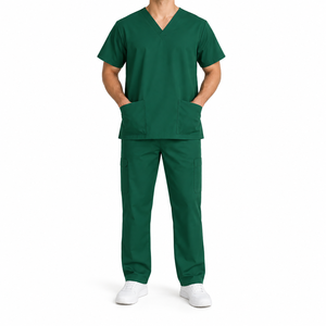 Tenue d'infirmière tissée à couverture intégrale pour les environnements hospitaliers et cliniques, ensemble de travail avec haut et bas - Product Image 4