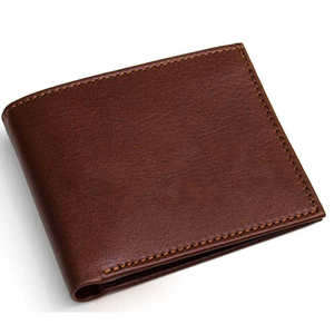 Cartera de Cuero Marrón, Tarjetero Delgado, Monedero Bifold, Estuche para Pasaporte, Elegante, Genuino, Infantil, Abierto, Impermeable - Product Image 1