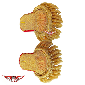 Epaulettes Bordadas KEW con Hilo Metálico Dorado, Accesorio de Estilo Personalizable de Lujo - Product Image 1