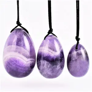 Amethyst Crystal Drilled Eggs Wholesale Bulk Natural Stones Crystal Crafts Reiki Rocks Minerals Gem Jade Feng Shui Gift Blue Egg