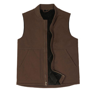 Gilet en toile pour homme, personnalisable avec logo, respirant, grandes tailles, vêtement de travail décontracté, sans manches, vente en gros à prix abordable - Product Image 4