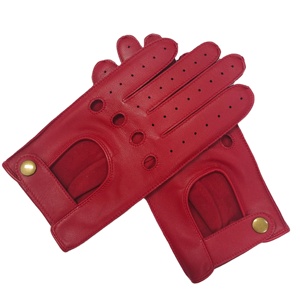 Guantes de Piel de Oveja Genuina de Color Rojo en Oferta, Cómodos y Suaves para Conducir, Ciclismo, Carreras, Deportes, Transpirables, para Hombre y Mujer - Product Image 3