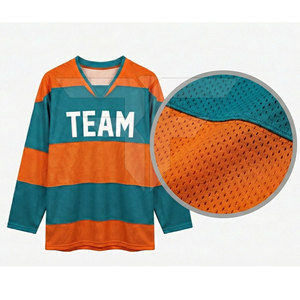 Camiseta de Hockey sobre Hielo Transpirable, 100% Poliéster, Protección UV, Estampada - Product Image 1