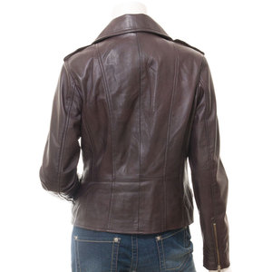 Wholesale Women Leather <b>Jacket</b> Genuine Cowhide Motorcycle Biker Outerwear New Design Leather Coat Leather Moto <b>Jacket</b> Zipper <b>Fly</b> - Product Image 2