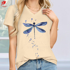 เสื้อยืดพิมพ์ลายสกรีนสำหรับผู้หญิง พรีเมียม เนื้อผ้าฝ้ายนุ่ม น้ำหนักเบา สวมใส่สบาย แฟชั่นลำลองสำหรับฤดูร้อน สไตล์สตรีท - Product Image 4