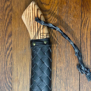 Light <b>Weight</b> Hunting & Camping Bearded Axe with Wood Handle Carbon Steel Blade-Durable Material for Wood Cutting & <b>Tree</b> Felling - Product Image 4
