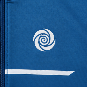 Survêtement unisexe bleu surdimensionné à capuche avec fermeture éclair, manches longues, couleur unie, design sportif, matière polyester respirante, idéal pour l'automne - Product Image 2