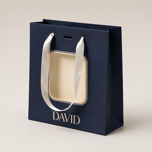 Elegant Personalized Paper <b>Gift</b> <b>Bags</b> with Premium Ribbon Handles Decorative Window Panel for Retail Wedding and Corporate <b>Gift</b> - Product Image 1