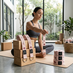 Sangle d'exercice de yoga en Spandex/Polyester avec boucle antidérapante, conception renforcée pour l'entraînement de flexibilité et les activités de fitness - Product Image 5