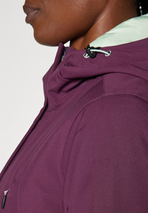 Wholesale Women's Hooded <b>Waterproof</b> Windbreaker Breathable Softshell <b>Jacket</b> with Wool Lining for Winter Outdoor Mountain Hiking - Product Image 4
