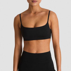 Soutien-gorge de sport à bretelles pour femme de haute qualité, personnalisable OEM, uni, pour l'entraînement, ajusté, en élasthanne et spandex, pour la course en extérieur - Product Image 5