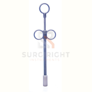 Pistolet d'administration vétérinaire manuel réutilisable en acier inoxydable pour bétail, applicateur de bolus, instrument de santé animale par Blush Surgical - Product Image 3
