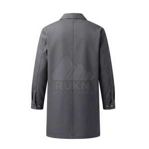 Blouse de laboratoire tendance en tricot 100 % coton, manches longues, tenue de travail médicale légère pour médecins et infirmières - Product Image 2
