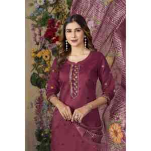 Women's Elegant Straight Kurti <b>Pant</b> Dupatta Set - Product Image 1