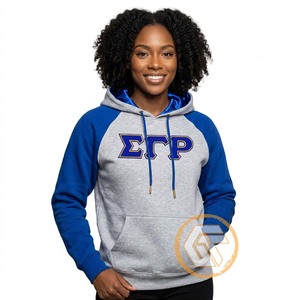 Sweat à capuche court personnalisé en molleton de coton brodé Sigma Gamma Rho, vêtement grec décontracté de haute qualité pour femmes - Product Image 2