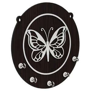 Luxury Butterfly <b>Key</b> Holder <b>Wall</b> Decor Decorative Wooden Metal <b>Key</b> Organizer for Home Entrance - Product Image 2