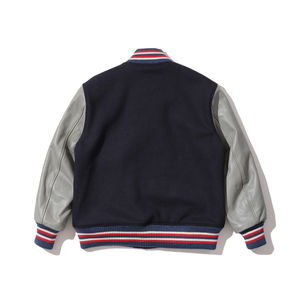 Wholesale Custom Latest Design Unisex Varsity Baseball Red Wool White <b>Patchwork</b> Stand Collar Winter <b>Jacket</b> - Product Image 6