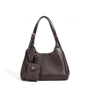 Multi-Functional Genuine <b>Leather</b> Tote <b>Bag</b> with Open and Zipper Closure Women's Shoulder Crossbody Handbag - Product Image 4