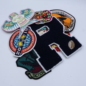 High Quality Chenille Varsity Lady Embroidered Square Patch Custom Personalized <b>Badge</b> for Clothing Shoes Bags Workwear Branding - Product Image 6