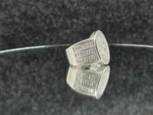 Men's 925 Silver Moissanite <b>Cocktail</b> <b>Ring</b> Baguette Cut Pave Setting Crown Shape Luxury Party Jewelry Moissanite anniversary <b>ring</b> - Product Image 1