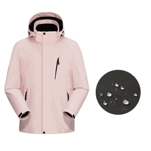 MANWA Men's Hooded Waterproof Bomber <b>Jacket</b> Light Blue <b>Black</b> <b>Fleece</b> Inner Layer Cotton Filled Sporty Winter Wear Zipper Closure - Product Image 6