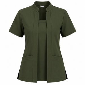 Women's Eco-Friendly Medical <b>Scrub</b> Suit Professional Beauty Salon Uniform <b>Scrub</b> <b>Set</b> with Pants Customized Color - Product Image 2