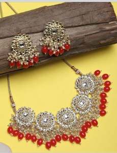 Fashion New Arrival Bridal Jewelry <b>Sets</b> Hot Sale Gold Plated Alloy <b>Crystal</b> 2-Piece Necklace Earrings Wedding Engagement Party - Product Image 4