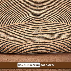 Eco Friendly Hand Braided Jute Cotton Area Rugs Non-Slip Custom <b>Thick</b> Floor Carpet Living Room Exercise Camping Prayer Hand Wash - Product Image 4