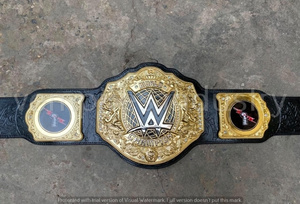 Cinturón de Campeón Mundial de la WWE, Cinturón de Lucha Libre de Cuero Chapado en Oro, Equipo de Artes Marciales Unisex - Product Image 3