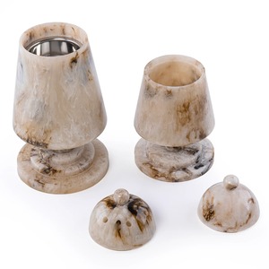 Quemador de Incienso Árabe Premium de Resina y Oud, Elegante Mubkhar Árabe Hecho a Mano para Fragancia Tradicional del Hogar, Islam - Product Image 2