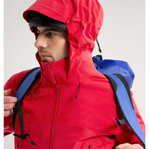 Chaqueta Cortavientos de Invierno para Hombre de Alta Calidad con Capucha, Logotipo Personalizado, Impermeable, Ecológica y Transpirable, Color Rojo - Product Image 6