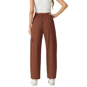 High Quality Designer Ladies Pant Cotton Woman Cargo Trousers Women's Sweat <b>Jogger</b> High Waist With <b>Stacked</b> Pant Trousers - Product Image 5