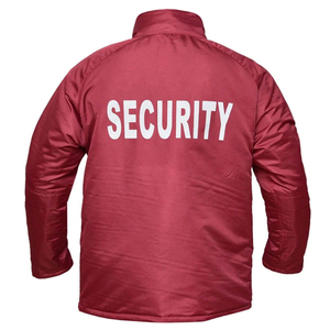 Security Guard <b>Jacket</b> Reflective Workwear Uniform Winter Coat Windproof <b>Waterproof</b> Safety Patrol <b>Red</b> <b>Jacket</b> - Product Image 5