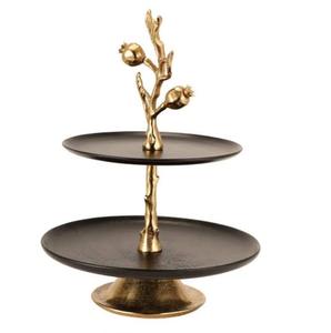 Décoration de table pour dîner, support à gâteau d'anniversaire, support à pâtisserie, support à gâteau à 2 étages de qualité supérieure, support à gâteau artisanal - Product Image 1