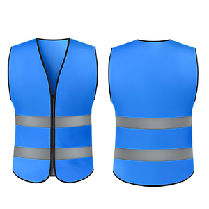 Chaleco de Seguridad Azul de Poliéster Reflectante, Ligero y Transpirable, para Trabajo, Construcción, Seguridad, Hombres y Mujeres, Logotipo Personalizado OEM ODM - Product Image 2