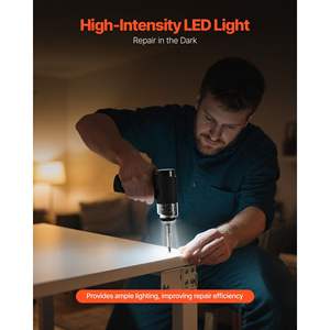 Juego de Destornilladores Eléctricos Inalámbricos, Batería de 2500 mAh, 7 Ajustes de Torque, 0.5-5 N.m, Pantalla Digital, Luz LED, Carga Tipo-C, 32 Piezas - Product Image 5