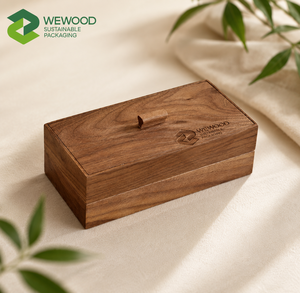 Caja de Almacenamiento de Té de Madera con Tapa y Logotipo Personalizado OEM, Caja Organizadora de Madera Sólida - Product Image 1