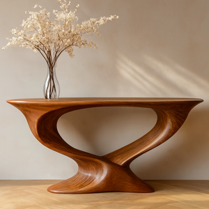 Solid Wood <b>Console</b> Furniture Custom Modern Rustic <b>Table</b> for Hotel Entryway Apartment or Dining Handmade <b>Narrow</b> Home Decor - Product Image 2