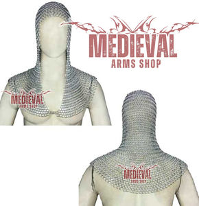 Capucha de Malla de Aluminio Medieval con Anillos de 10mm, Calidad Premium para Armadura de Caballero, Reenactment, Cosplay y Disfraz de Halloween - Product Image 5
