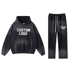 Conjunto de chándales de algodón de Color sólido de estilo Vintage ligero personalizado 2025 con capucha de secado rápido transpirable para invierno ecológico - Product Image 1