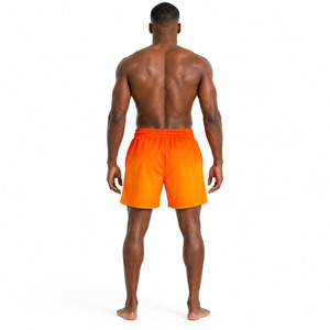 Custom <b>Orange</b> Basketball <b>Shorts</b> <b>Men</b> Breathable Quick Dry Eco-Friendly Heavyweight Anti-UV Athletic 100% Polyester Elastic Waist - Product Image 4