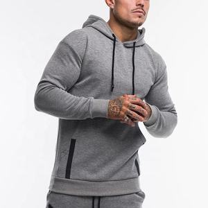 Outdoor <b>Jogging</b> Tracksuits Set Custom Men 65% Cotton 35% Polyester Hooded Jogger Sweatsuit Men's Gym Wear Tracksuit Sets for Men - Product Image 2
